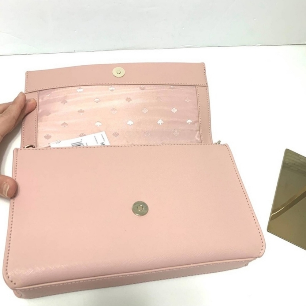 Kate Spade of New York Veronique Kirk Park Pink Saffiano Leather Crossbody Purse - Picture 4 of 15